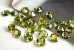 Natural Peridot 4 mm Cushion Cut Faceted – AAA Quality Peridot Cushion 4mm