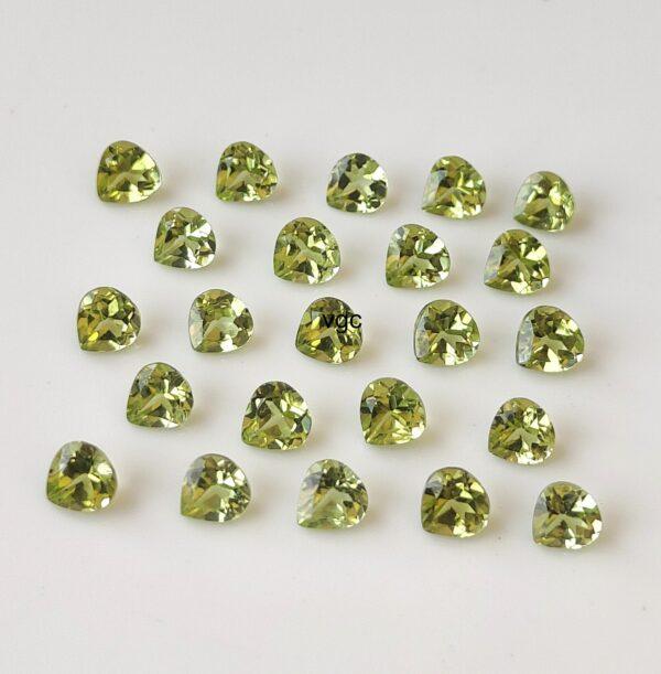 Natural Peridot 5 mm Heart Cut Faceted – AAA Quality Peridot Heart 5mm