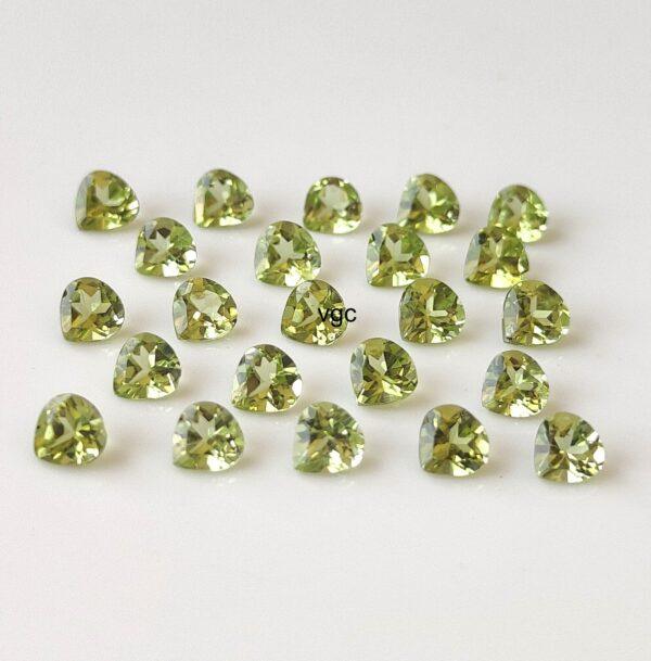Natural Peridot 5 mm Heart Cut Faceted – AAA Quality Peridot Heart 5mm