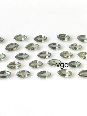 Natural Heated Green Sapphire 2.5×5 mm Marquise Faceted Cut – AAA Quality Green Sapphire Marquise Cut 2.5x5mm