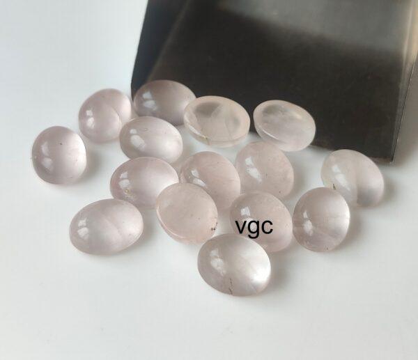 Natural Rose Quartz 10×12 mm Oval Cabochon – AAA Quality Rose Quartz Oval 10x12mm
