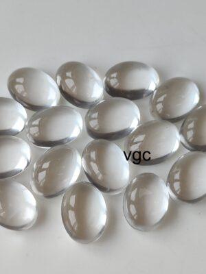 Natural Crystal Quartz 10×12 mm Oval Cabochon – AAA Quality Crystal Quartz Oval 10x12mm