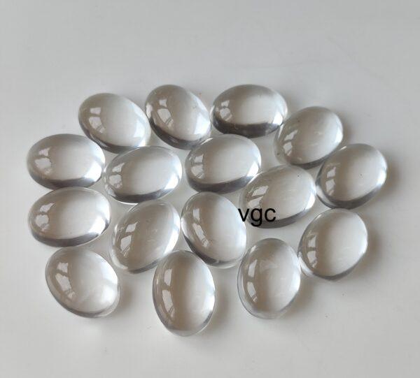 Natural Crystal Quartz 3×5 mm Oval Cabochon – AAA Quality Crystal Quartz Oval 3x5mm