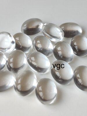 Natural Crystal Quartz 4×6 mm Oval Cabochon – AAA Quality Crystal Quartz Oval 4x6mm