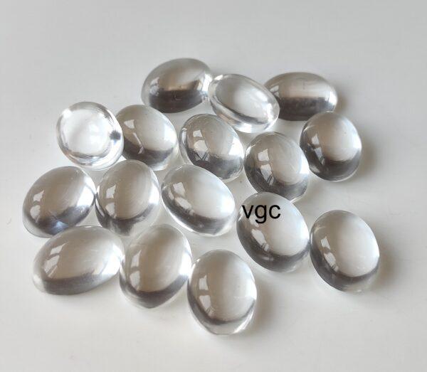 Natural Crystal Quartz 3×5 mm Oval Cabochon – AAA Quality Crystal Quartz Oval 3x5mm
