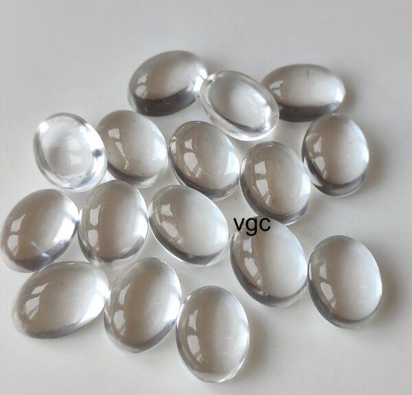 Natural Crystal Quartz 3×5 mm Oval Cabochon – AAA Quality Crystal Quartz Oval 3x5mm