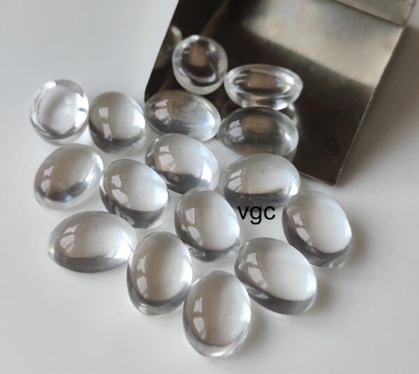 Natural Crystal Quartz 3×5 mm Oval Cabochon – AAA Quality Crystal Quartz Oval 3x5mm