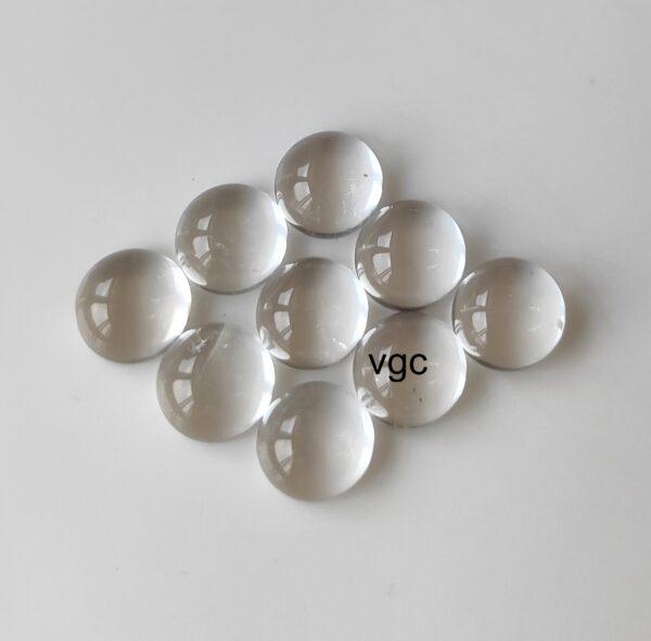 Natural Crystal Quartz 10 mm Round Cabochon – AAA Quality Crystal Quartz Round 10mm