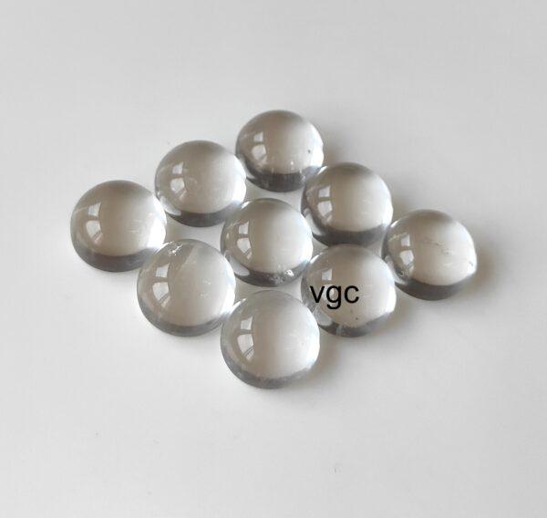Natural Crystal Quartz 10 mm Round Cabochon – AAA Quality Crystal Quartz Round 10mm