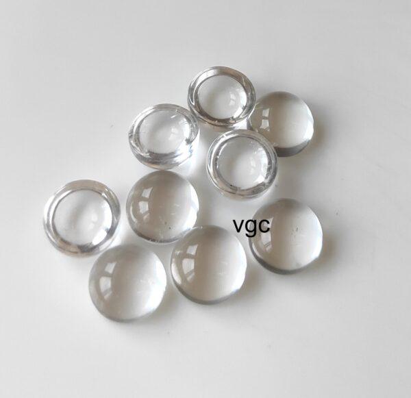 Natural Crystal Quartz 10 mm Round Cabochon – AAA Quality Crystal Quartz Round 10mm