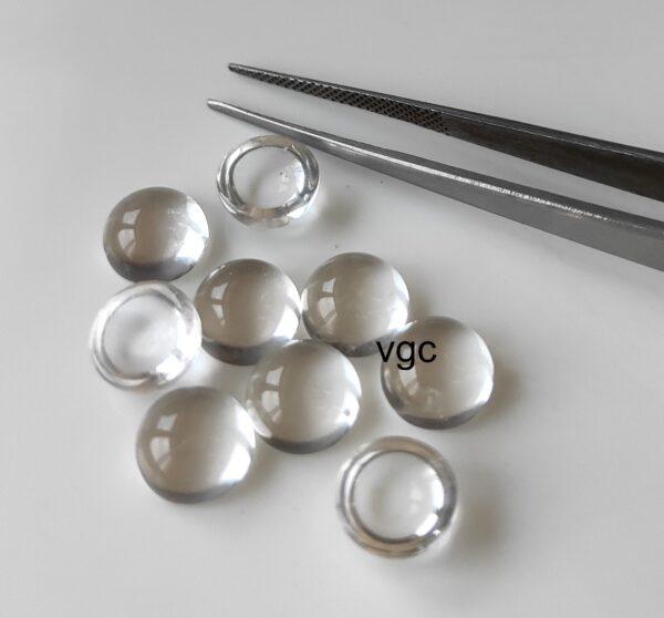 Natural Crystal Quartz 10 mm Round Cabochon – AAA Quality Crystal Quartz Round 10mm