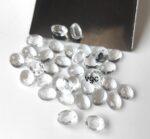 Natural Crystal Quartz 6×8 mm Oval Rose Cut – AAA Quality Crystal Quartz Oval 6x8mm