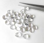 Natural Crystal Quartz 6×8 mm Oval Rose Cut – AAA Quality Crystal Quartz Oval 6x8mm