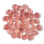 Natural Strawberry Quartz 6×8 mm Oval Rose Cut – AAA Quality Strawberry Quartz Oval 6x8mm