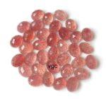 Natural Strawberry Quartz 6×8 mm Oval Rose Cut – AAA Quality Strawberry Quartz Oval 6x8mm