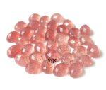 Natural Strawberry Quartz 6×8 mm Oval Rose Cut – AAA Quality Strawberry Quartz Oval 6x8mm