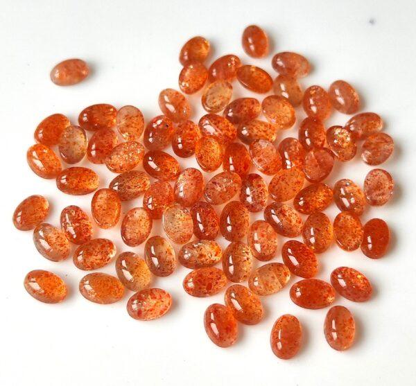 Natural Orange Sunstone 3×5 mm Oval Cabochon – AAA Quality Sunstone Oval Cabochon 3x5mm