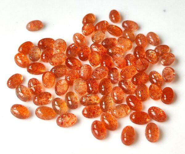 Natural Orange Sunstone 3×5 mm Oval Cabochon – AAA Quality Sunstone Oval Cabochon 3x5mm