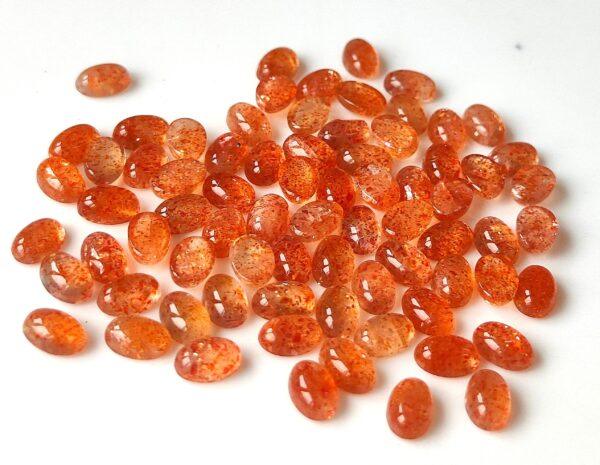 Natural Orange Sunstone 3×5 mm Oval Cabochon – AAA Quality Sunstone Oval Cabochon 3x5mm