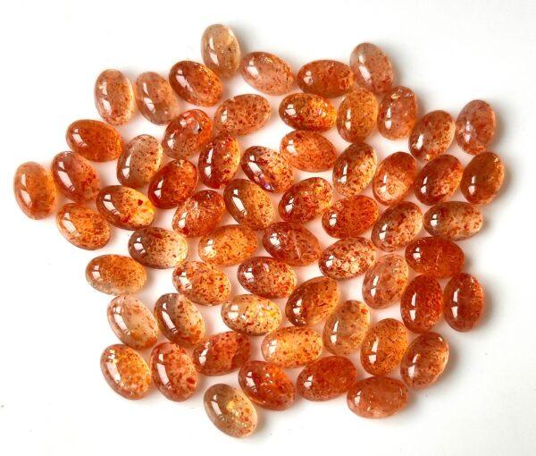 Natural Orange Sunstone 3×5 mm Oval Cabochon – AAA Quality Sunstone Oval Cabochon 3x5mm