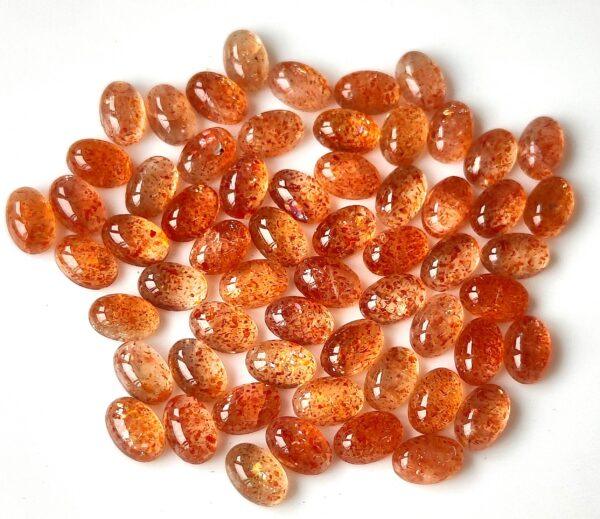 Natural Orange Sunstone 3×5 mm Oval Cabochon – AAA Quality Sunstone Oval Cabochon 3x5mm