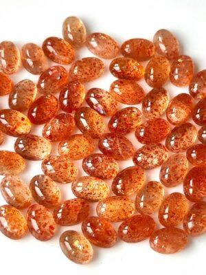 Natural Orange Sunstone 10×12 mm Oval Cabochon – AAA Quality Sunstone Oval Cabochon 10x12mm