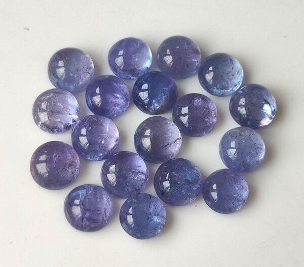 Natural Tanzanite 4 mm Round Cabochon – AAA Quality Tanzanite Round Cabochon 4mm