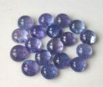 Natural Tanzanite 4 mm Round Cabochon – AAA Quality Tanzanite Round Cabochon 4mm