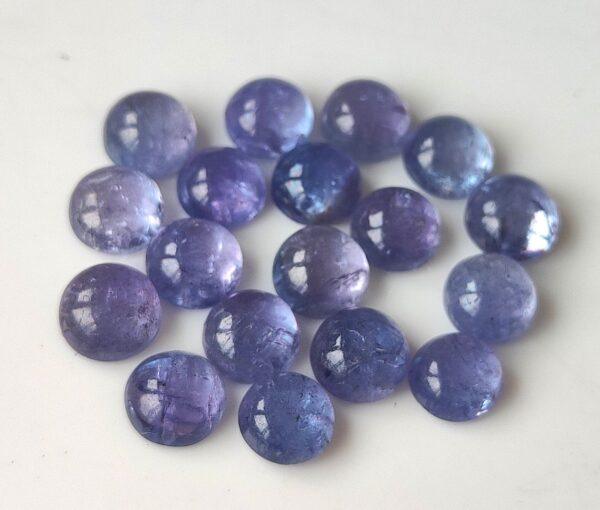 Natural Tanzanite 4 mm Round Cabochon – AAA Quality Tanzanite Round Cabochon 4mm
