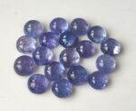 Natural Tanzanite 4 mm Round Cabochon – AAA Quality Tanzanite Round Cabochon 4mm