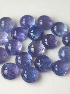 Natural Tanzanite 4 mm Round Cabochon – AAA Quality Tanzanite Round Cabochon 4mm