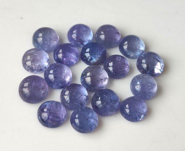 Natural Tanzanite 4 mm Round Cabochon – AAA Quality Tanzanite Round Cabochon 4mm
