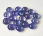 Natural Tanzanite 4 mm Round Cabochon – AAA Quality Tanzanite Round Cabochon 4mm