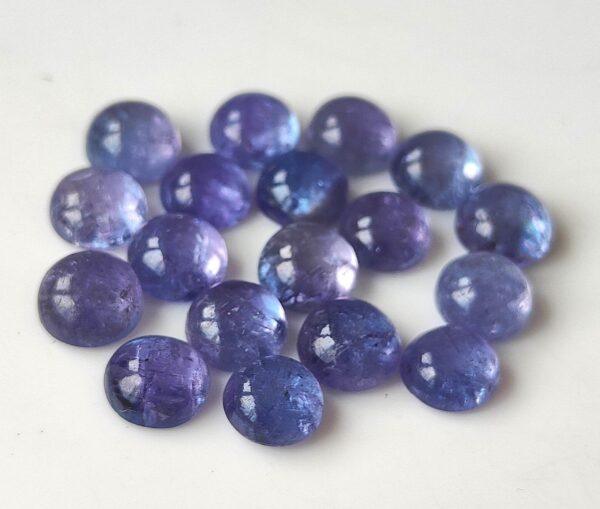Natural Tanzanite 4 mm Round Cabochon – AAA Quality Tanzanite Round Cabochon 4mm