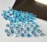 Natural Swiss Blue Topaz 10 mm Round Faceted Cut – AAA Quality Swiss Blue Topaz Round Faceted Cut 10mm