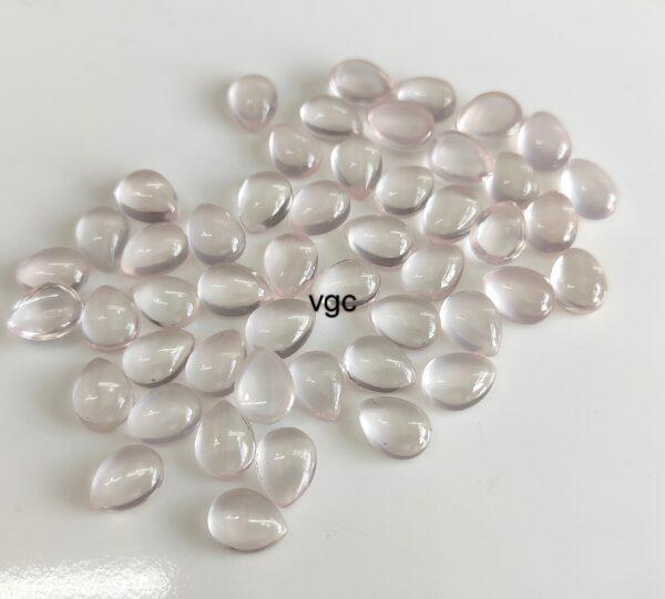 Natural Rose Quartz 3×5 mm Pear Cabochon – AAA Quality Rose Quartz Pear 3x5mm