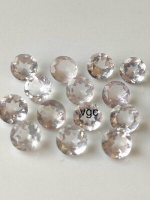 Natural Rose Quartz 10 mm Round Cut Faceted – AAA Quality Rose Quartz Round 10mm