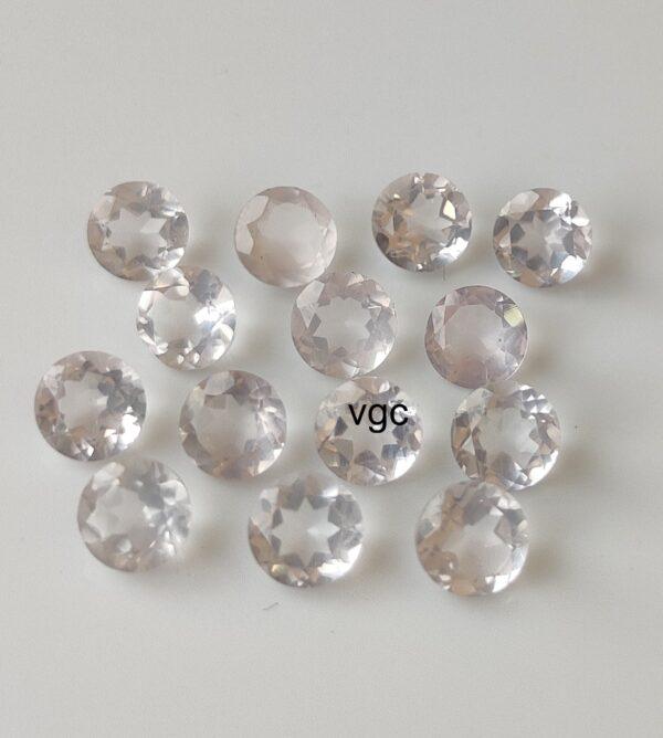 Natural Rose Quartz 10 mm Round Cut Faceted – AAA Quality Rose Quartz Round 10mm