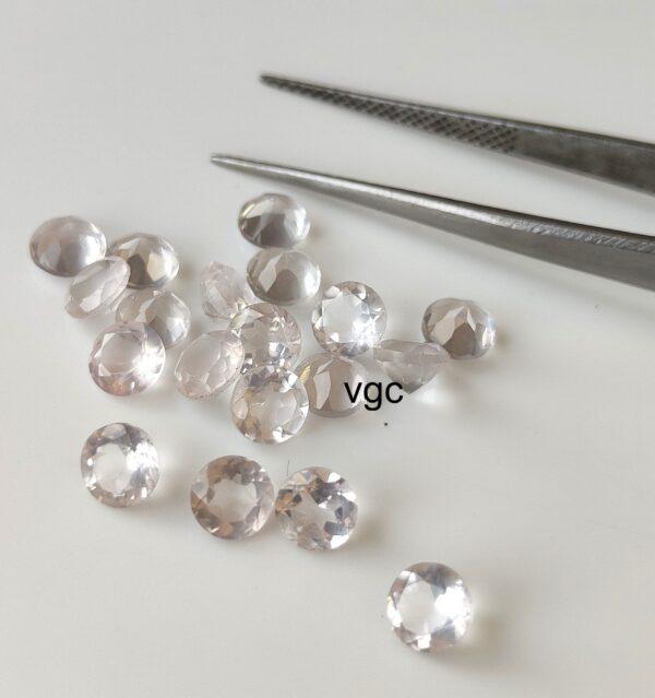 Natural Rose Quartz 10 mm Round Cut Faceted – AAA Quality Rose Quartz Round 10mm