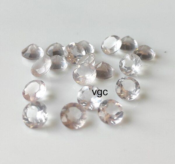 Natural Rose Quartz 10 mm Round Cut Faceted – AAA Quality Rose Quartz Round 10mm