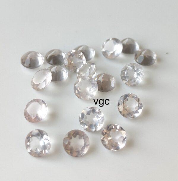 Natural Rose Quartz 10 mm Round Cut Faceted – AAA Quality Rose Quartz Round 10mm
