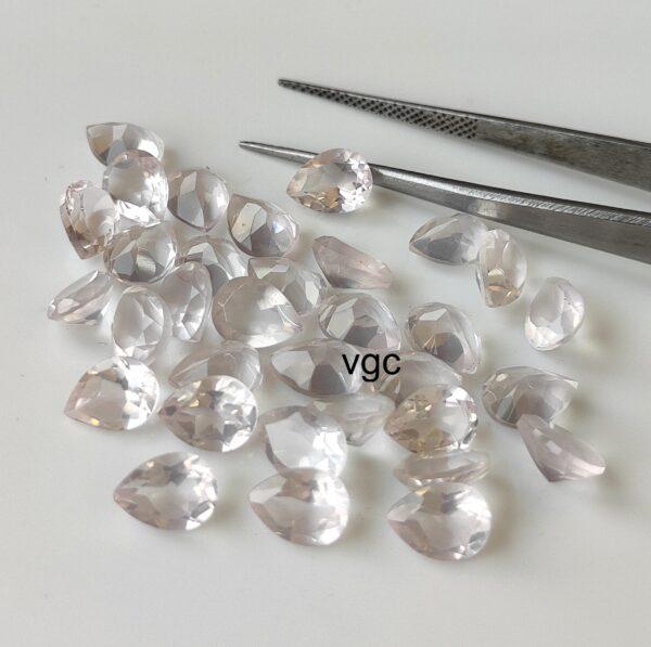 Natural Rose Quartz 3×5 mm Pear Cut Faceted – AAA Quality Rose Quartz Pear 3x5mm