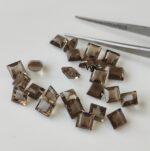 Natural Smoky Quartz 10 mm Square Cut Faceted – AAA Quality Smoky Quartz Square 10mm