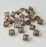 Natural Smoky Quartz 10 mm Square Cut Faceted – AAA Quality Smoky Quartz Square 10mm