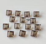 Natural Smoky Quartz 10 mm Square Cut Faceted – AAA Quality Smoky Quartz Square 10mm