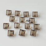 Natural Smoky Quartz 10 mm Square Cut Faceted – AAA Quality Smoky Quartz Square 10mm