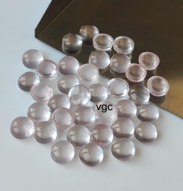 Natural Rose Quartz 10 mm Round Cabochon – AAA Quality Rose Quartz Round 10mm