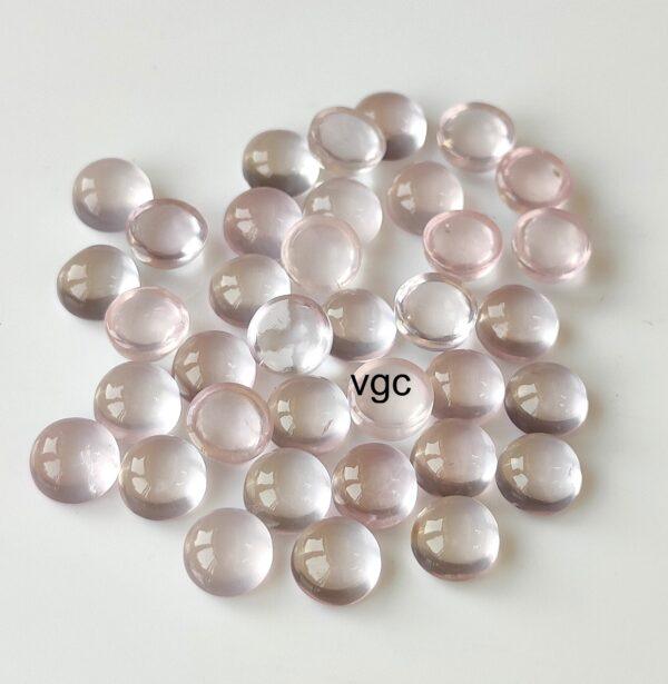 Natural Rose Quartz 10 mm Round Cabochon – AAA Quality Rose Quartz Round 10mm