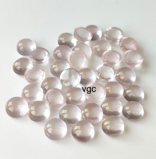 Natural Rose Quartz 10 mm Round Cabochon – AAA Quality Rose Quartz Round 10mm