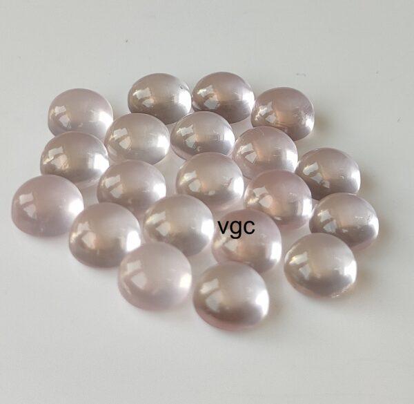 Natural Rose Quartz 10 mm Round Cabochon – AAA Quality Rose Quartz Round 10mm